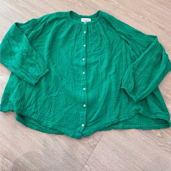 NWOT 9Seed Poet's Beach Top - Kelly Green - Picture 3 of 4